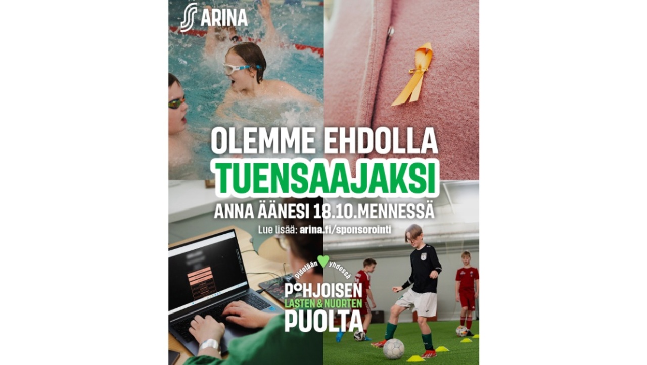 Featured image for “Swimming Club Rovaniemi ry mukana Arinan tukihakuäänestyksessä – äänestä meitä sunnuntaihin 18.10 mennessä!”